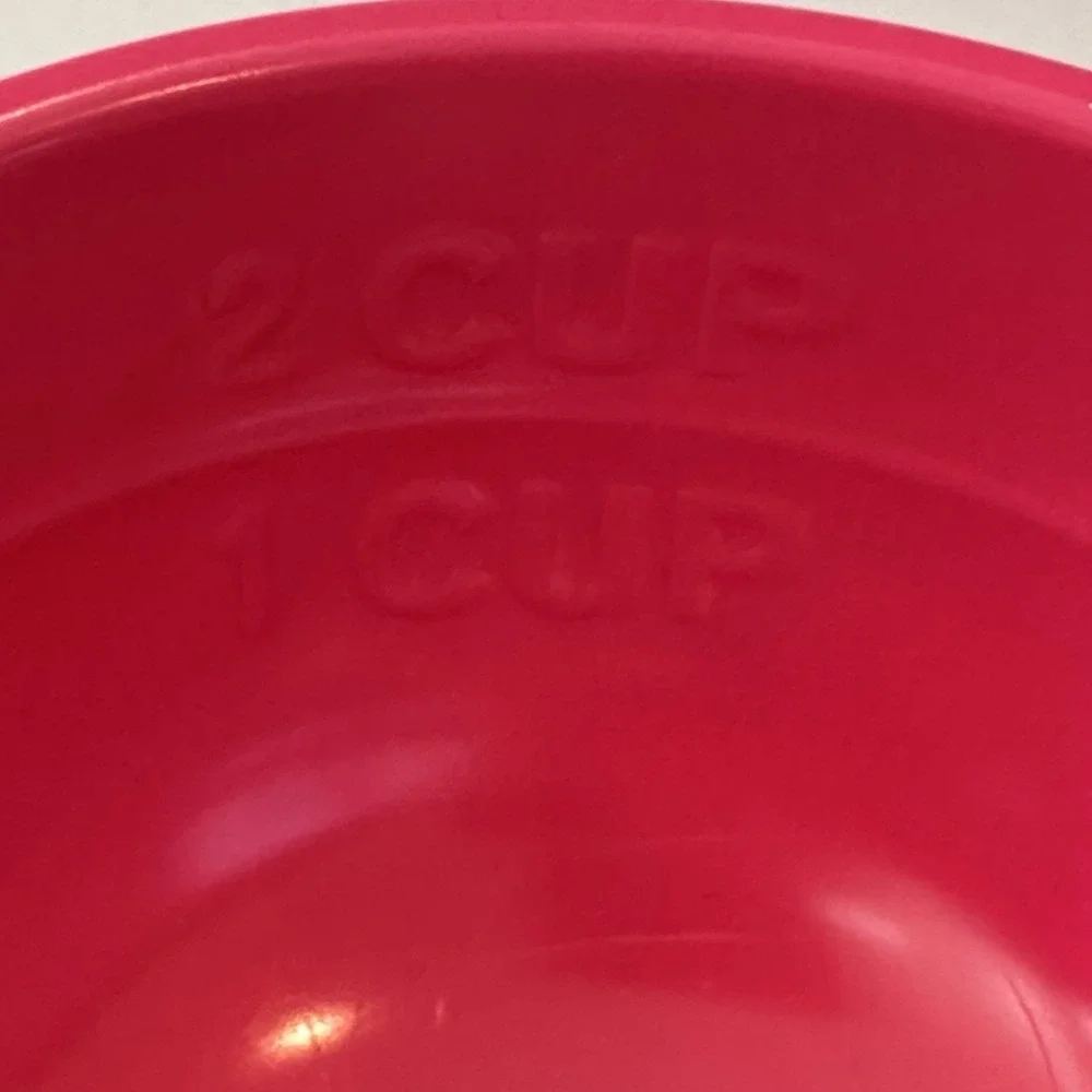 Sur La Table Fuchsia Pink Melamine Nesting Prep Bowls & Measuring Cups Set Of 5